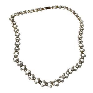 Vintage Womens Necklace Gold Tone Choker Style Wedding Bridal Formal Dainty